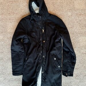 ONLY & SONS Black Hooded Winter Coat